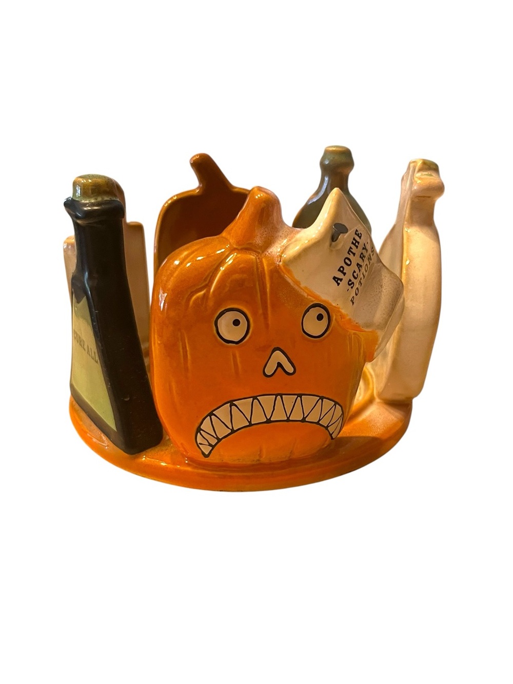 Yankee Candle Jar Holder BONEY BUNCH APOTHESCARY Pumpkin Potion Coffin Grave